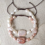 Freshwater Pearl Bracelet Baroque Charm Healing Strand Jewelry