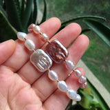 Freshwater Pearl Bracelet Baroque Charm Healing Strand Jewelry