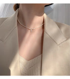 Freshwater Pearl Necklace Zircon Alphabet Initial Letter Choker