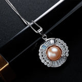 Freshwater Pearl Pendant Necklace 925 Sterling Silver Jewelry For Women