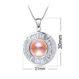 Freshwater Pearl Pendant Necklace 925 Sterling Silver Jewelry For Women
