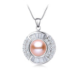 Freshwater Pearl Pendant Necklace 925 Sterling Silver Jewelry For Women