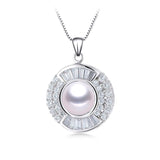 Freshwater Pearl Pendant Necklace 925 Sterling Silver Jewelry For Women