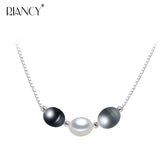 Natural Freshwater Rice Pearl Pendant Multi-bead Necklaces for Women