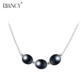 Natural Freshwater Rice Pearl Pendant Multi-bead Necklaces for Women