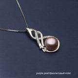 Freshwater Pearl Pendant Necklace 925 Sterling Silver Fine Jewelry for Women