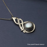 Freshwater Pearl Pendant Necklace 925 Sterling Silver Fine Jewelry for Women