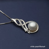 Freshwater Pearl Pendant Necklace 925 Sterling Silver Fine Jewelry for Women