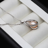 Freshwater Oyster Pearl Necklace Pendant 925 Silver Jewelry