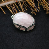 Pink Quartz Opal Pendant Reiki Healing Jewelry Gift