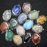 Pink Quartz Opal Pendant Reiki Healing Jewelry Gift