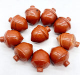 Gem Stone Quartz Crystal Lapis Hazelnut Carved Pine Cones Pendant Charms