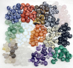 10PCS Quartz Crystal Mushroom Charms for DIY Jewelry Necklace