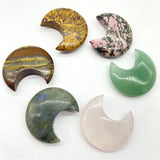 Quartz Crystal Tiger Eye Moon Pendant Charms Jewelry Making Necklace 10 Pcs