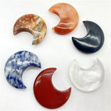 Quartz Crystal Tiger Eye Moon Pendant Charms Jewelry Making Necklace 10 Pcs