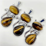 Gem Stone Quartz Crystal Opal Mix Pendant & Cat Charm for Jewelry Making