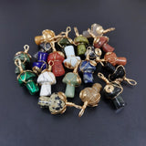 Cat Eye Stone Mushroom Pendant for Jewelry Making