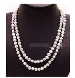 Gray 8-9mm Baroque Pearl Long Necklace
