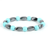 Men's Indian Hematite Stone Bracelet Tiger Eye Beads Jewelry