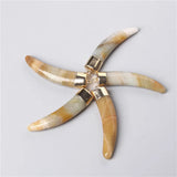 Natural Horns Shape Amazonite Stone Pendant Jewelry Making