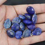 Lapis Lazuli Stone Faceted Necklace Pendant Charms DIY Jewelry Making Access.