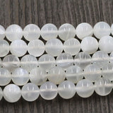 Natural Moonstone Beads Top Round Smooth Moon Stone Gem 4 6 8 mm