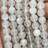 Natural Moonstone Beads Top Round Smooth Moon Stone Gem 4 6 8 mm