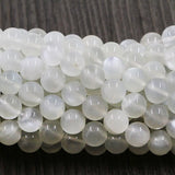 Natural Moonstone Beads Top Round Smooth Moon Stone Gem 4 6 8 mm