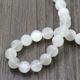 Natural Moonstone Beads Top Round Smooth Moon Stone Gem 4 6 8 mm