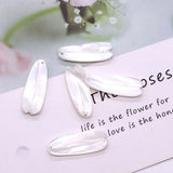 Mother-of-pearl Leaf Carved Shell Charm DIY Earrings Necklace Pendant