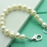 Natural Pearl Bracelet 925 Sterling Silver Women Charm Jewelry