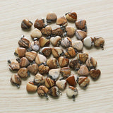 Natural Picture Stone Love Heart Beads Pendants 20mm
