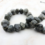 Faceted Labradorite Nugget Gemstone Beads for DIY Jewelry