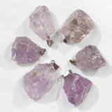 Raw Stone Pendants Tourmaline Lapis Lazuli Quartz 10pcs