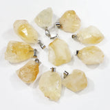 Raw Stone Pendants Tourmaline Lapis Lazuli Quartz 10pcs