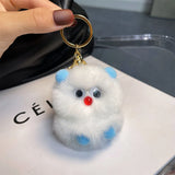 Rex Rabbit Fur Hamster Plush Toy Keychain Monster Car Key Chain Gift
