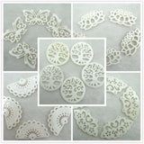 Natural Seashell Leaves Pendant Necklace 4PC