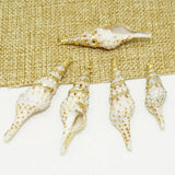 Cowrie Shell Pendant Necklace for Women, Natural Shell-Wrapped Pendant