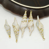 Cowrie Shell Pendant Necklace for Women, Natural Shell-Wrapped Pendant