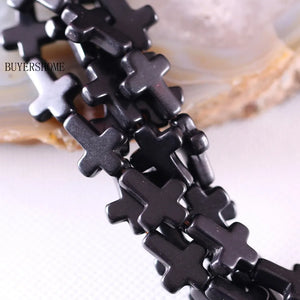 12x16MM Howlite Cross Loose Beads String 15.5in P471
