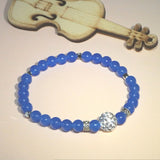 Natural Stone Bead Bracelet Jaspers Sun Morganite Sapphires Alloy Girl Gift