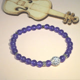 Natural Stone Bead Bracelet Jaspers Sun Morganite Sapphires Alloy Girl Gift