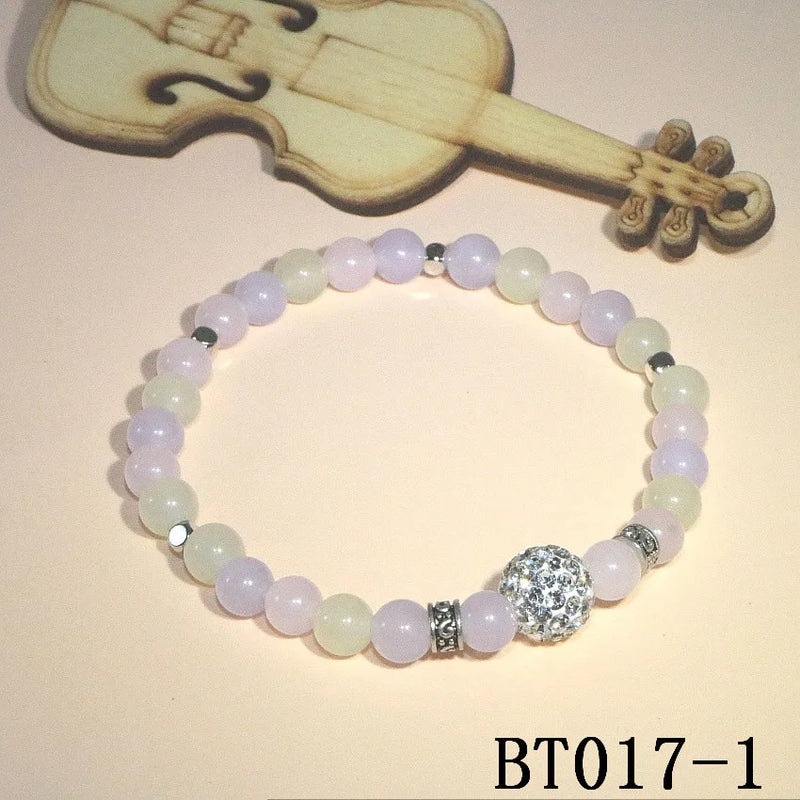 Natural Stone Bead Bracelet Jaspers Sun Morganite Sapphires Alloy Girl Gift