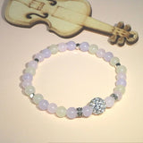 Natural Stone Bead Bracelet Jaspers Sun Morganite Sapphires Alloy Girl Gift