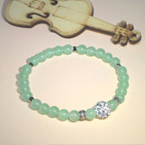 Natural Stone Bead Bracelet Jaspers Sun Morganite Sapphires Alloy Girl Gift