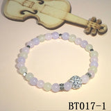 Natural Stone Bead Bracelet Jaspers Sun Morganite Sapphires Alloy Girl Gift