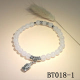 6mm Round Bead Bracelet Jades Topazs Agates Crystals Alloy Accessories