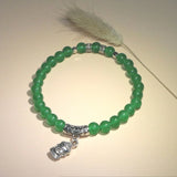 6mm Round Bead Bracelet Jades Topazs Agates Crystals Alloy Accessories