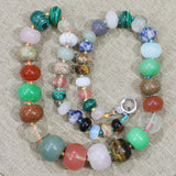 Opal Grey Agate Turquoise Necklace DIY Jewelry