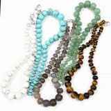Opal Grey Agate Turquoise Necklace DIY Jewelry